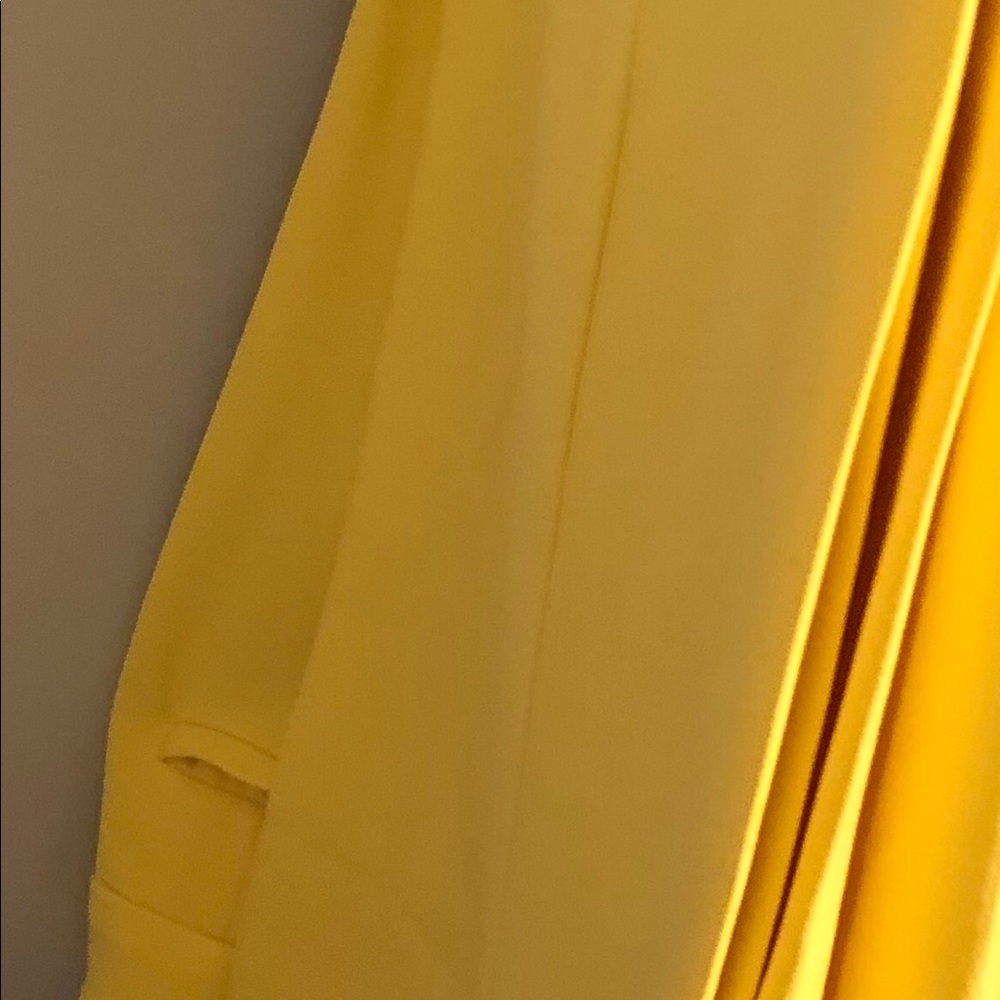 Yellow- Lemon color slacks. Wide leg.